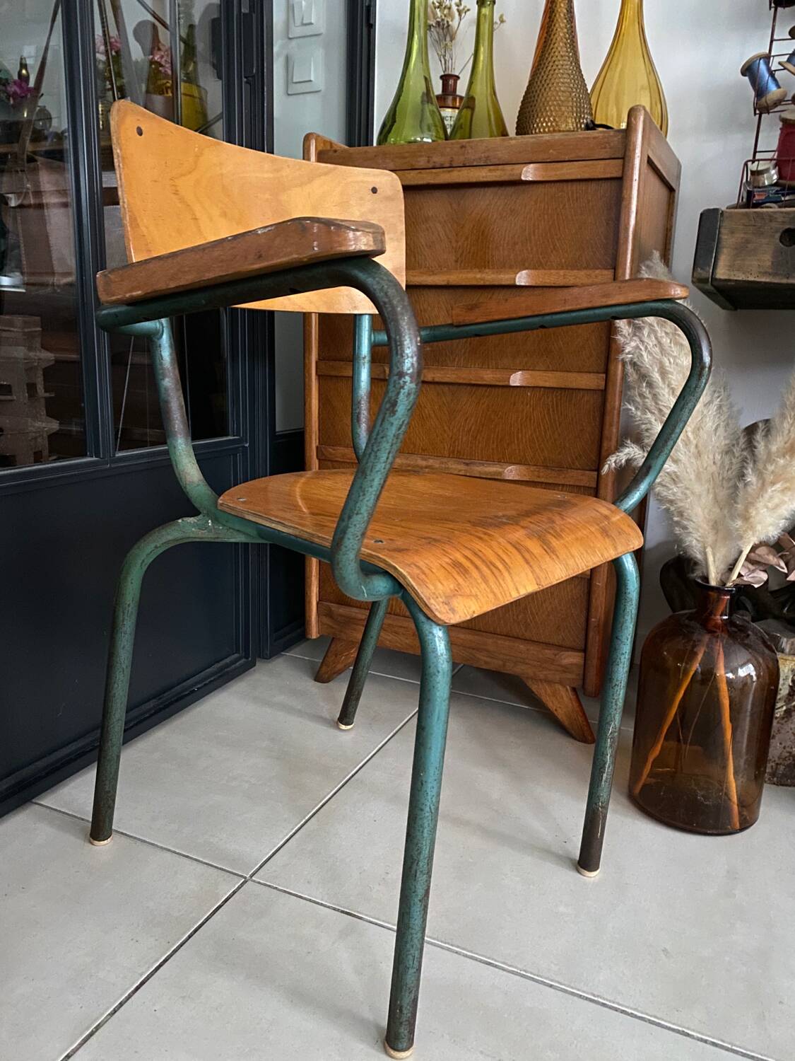 Vintage schoolmaster armchair