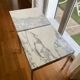 Pair of white marble coffee tables Florence Knoll