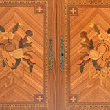 Transitional style secretary in marquetry