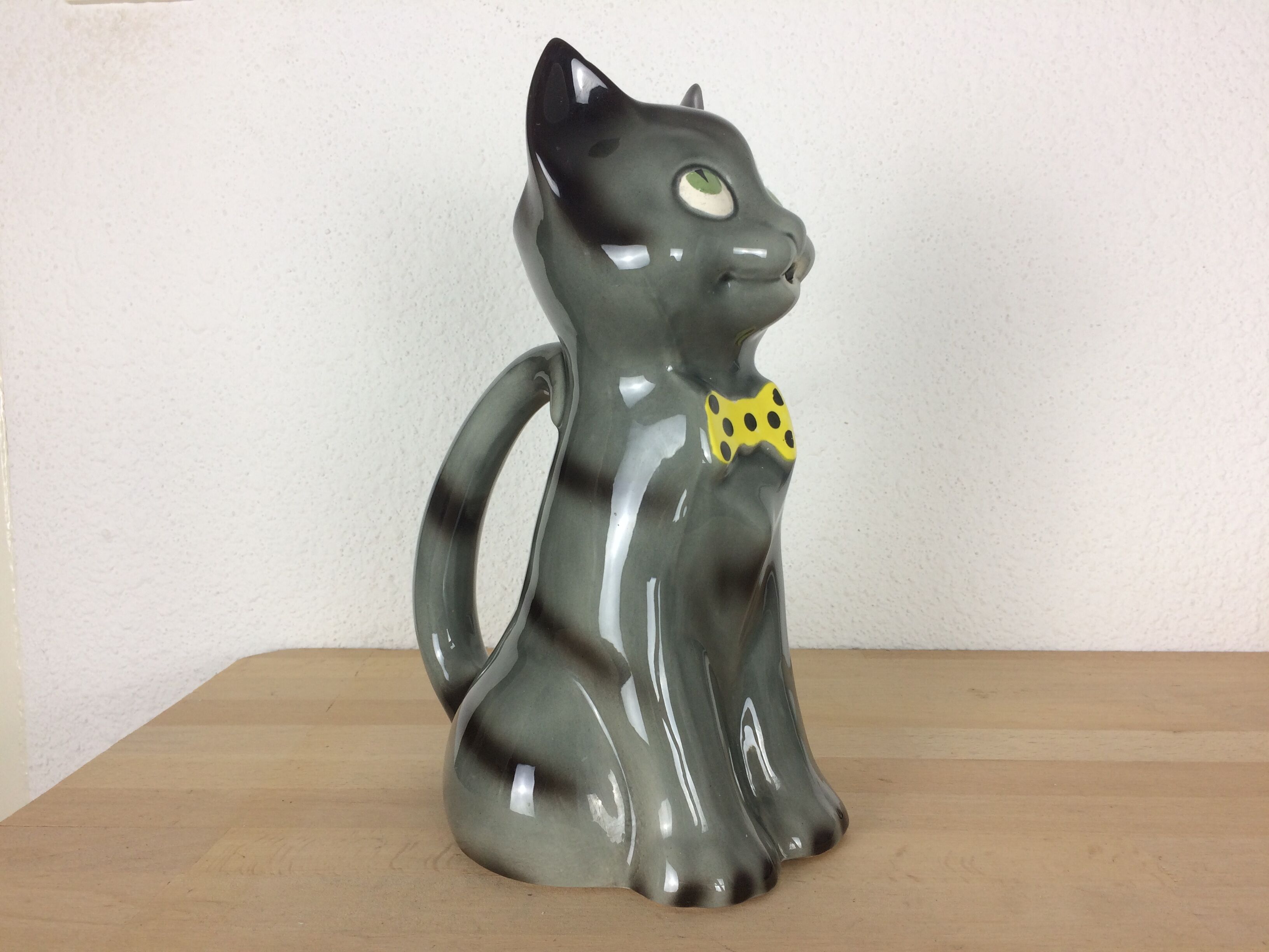Poet-Laval cat pitcher in zoomorphic ceramic