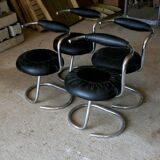 Set of 4 chairs cobra Giotto Stoppino of the 1970s