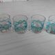 4 tasses vintage. Bleu turquoise