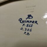 Zoomorphic fish dish in faience of quimper hb