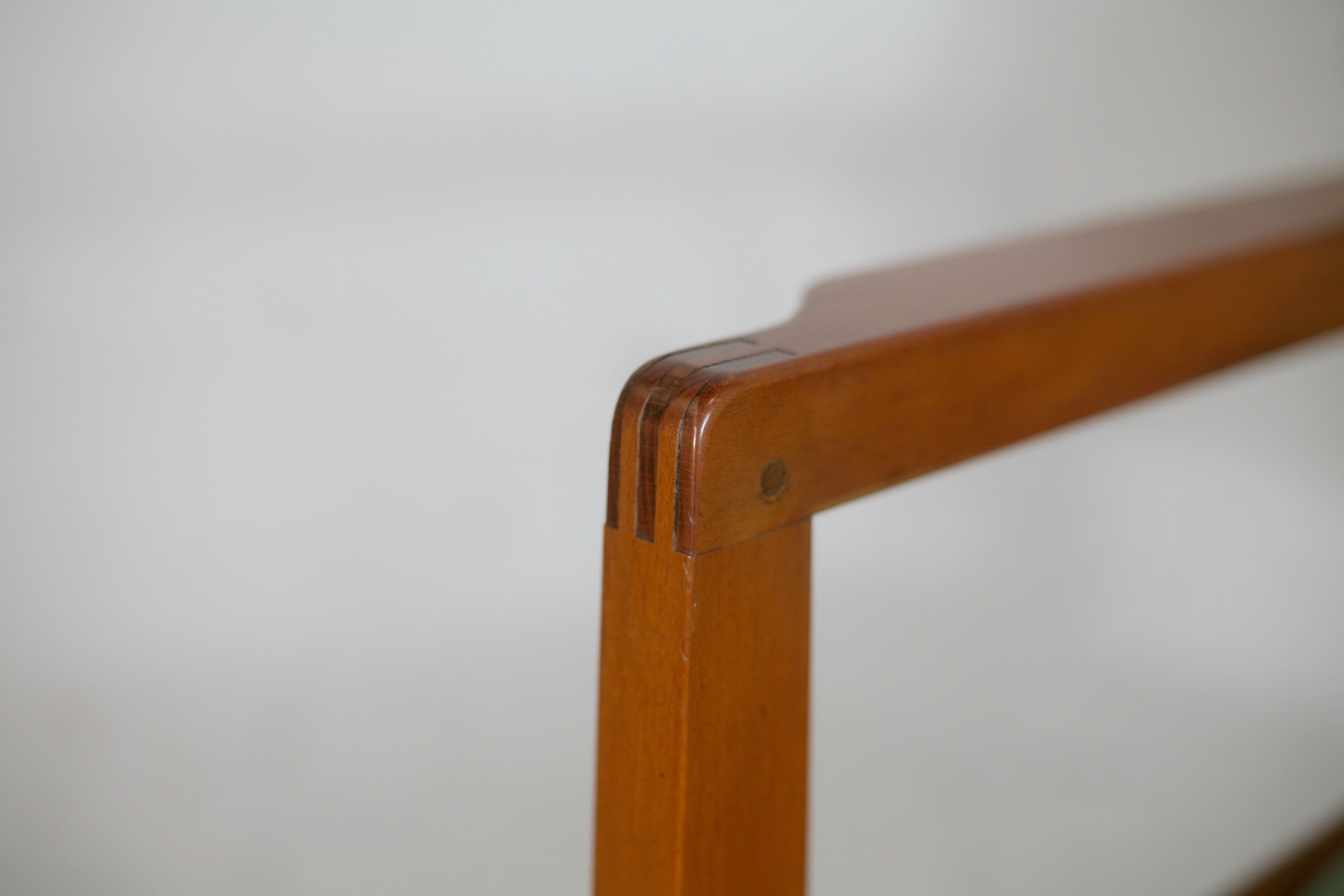 Scandinavian armchair, wood and imitation leather, circa 1975