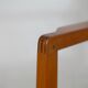 Scandinavian armchair, wood and imitation leather, circa 1975