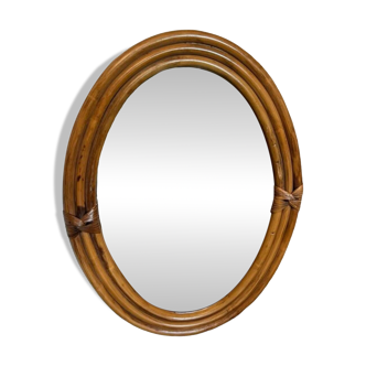 Vintage bamboo mirror