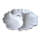 Plat à 3 compartiments en porcelaine blanche