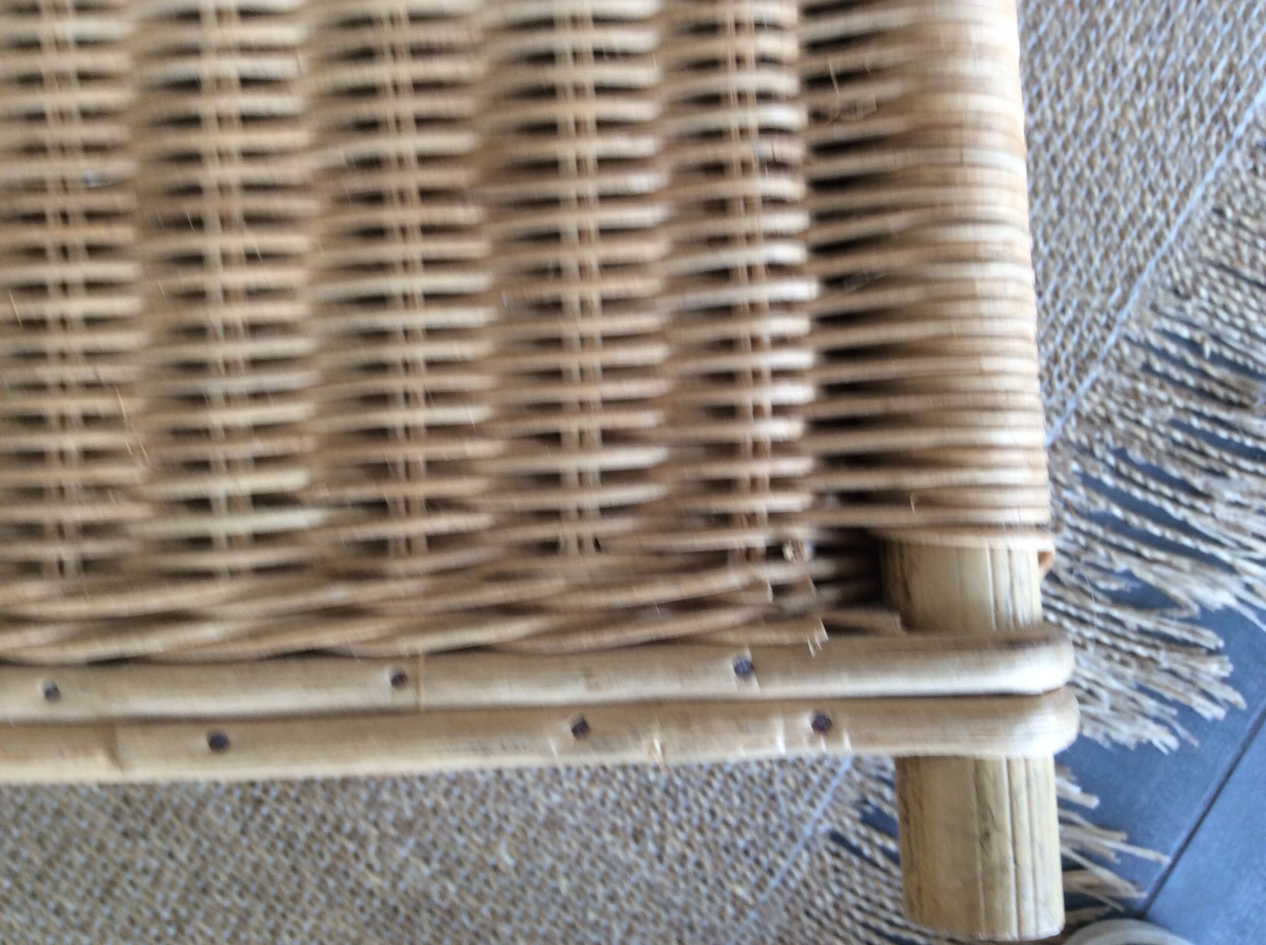 Wicker toy chest