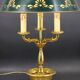 Empire Style Bouillotte Lamp in Gilded Bronze with Three Lights "Lucien Gau"