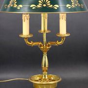 Empire Style Bouillotte Lamp in Gilded Bronze with Three Lights "Lucien Gau"