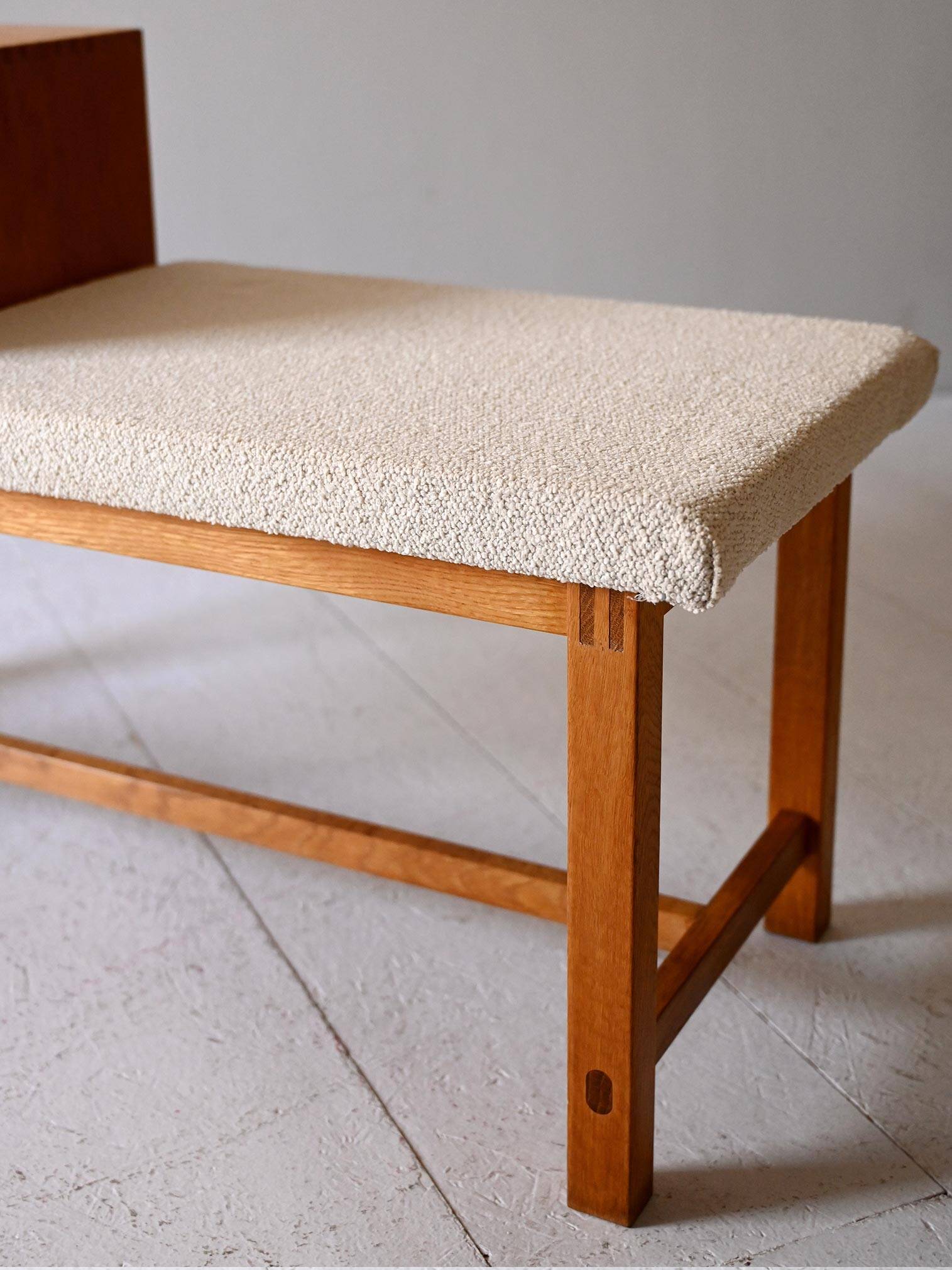 Vintage Scandinavian Gossip Chair with Drawer