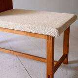 Vintage Scandinavian Gossip Chair with Drawer