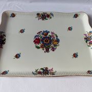Limoges porcelain tray with floral bouquet motifs, early 20th century