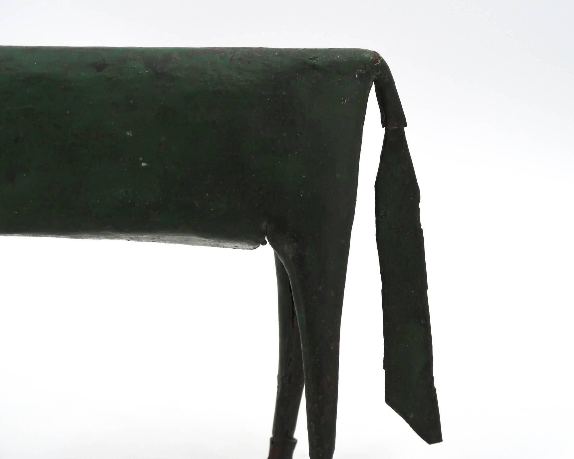 Sculpture of a dark green patinated metal horse, 1980s.