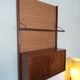 Vintage wooden desk with wicker bottom, Netherlands