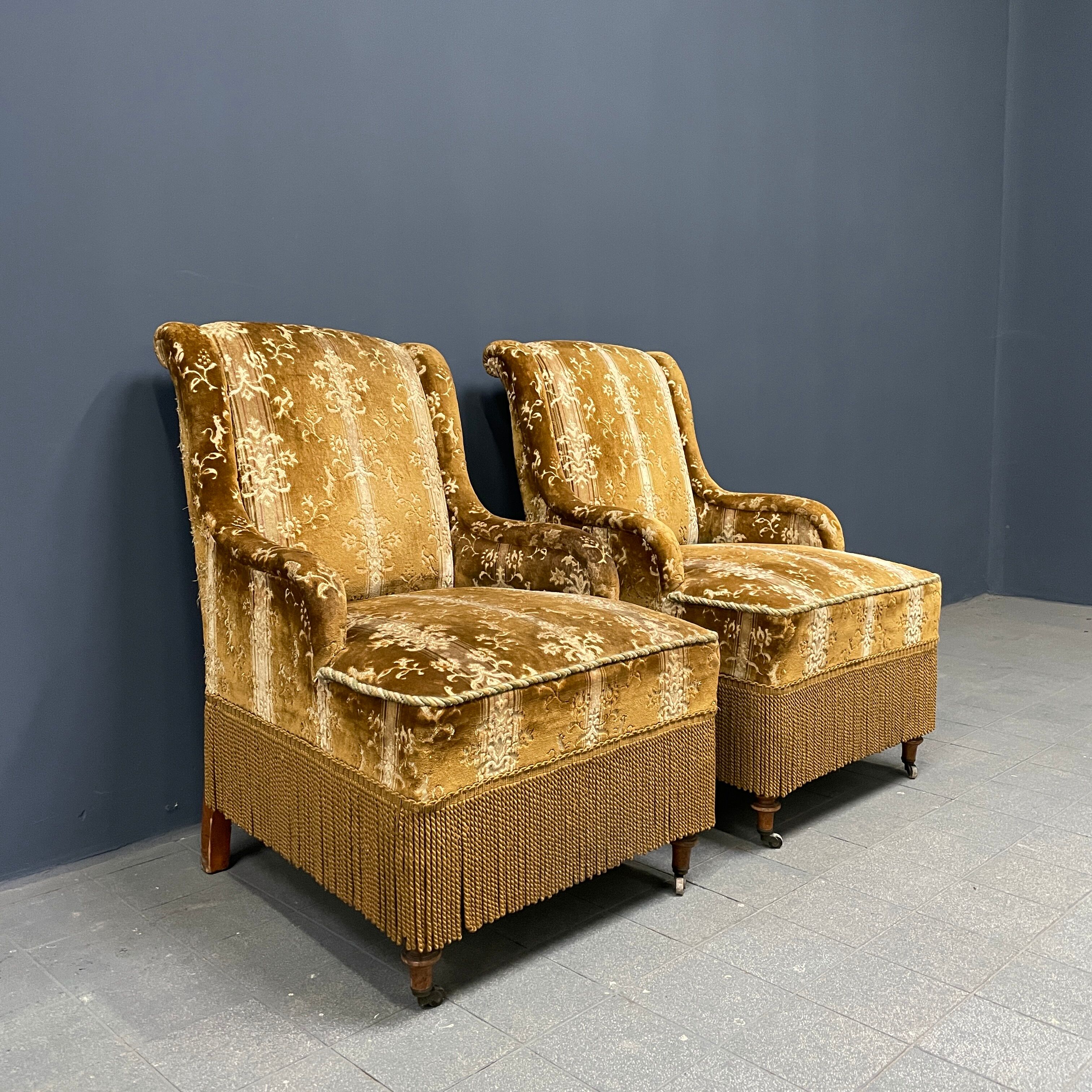 Set of two Victorian ladies armchairs from France 19th century