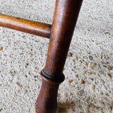 Folding side table in turned wood and marquetry circa 30's/40's
