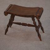 Rustic pine stool from the 1960s