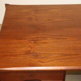 Vintage desk by Wilhelm Renz in double-sided teak, 1960s
