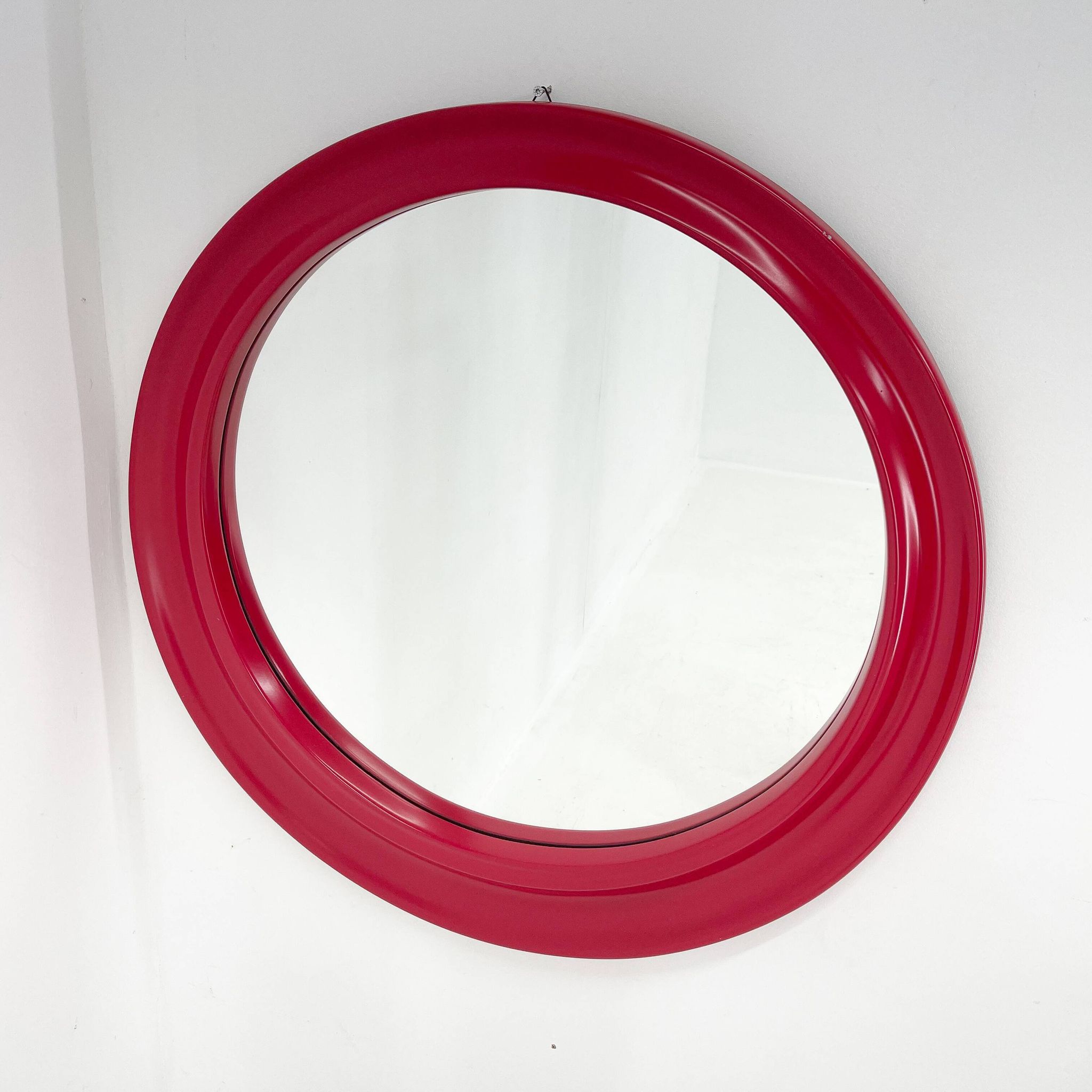 1980's Italian Round Wall Mirror 77cm