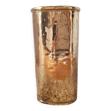 Italian brass hammered umbrella stand 1970-80