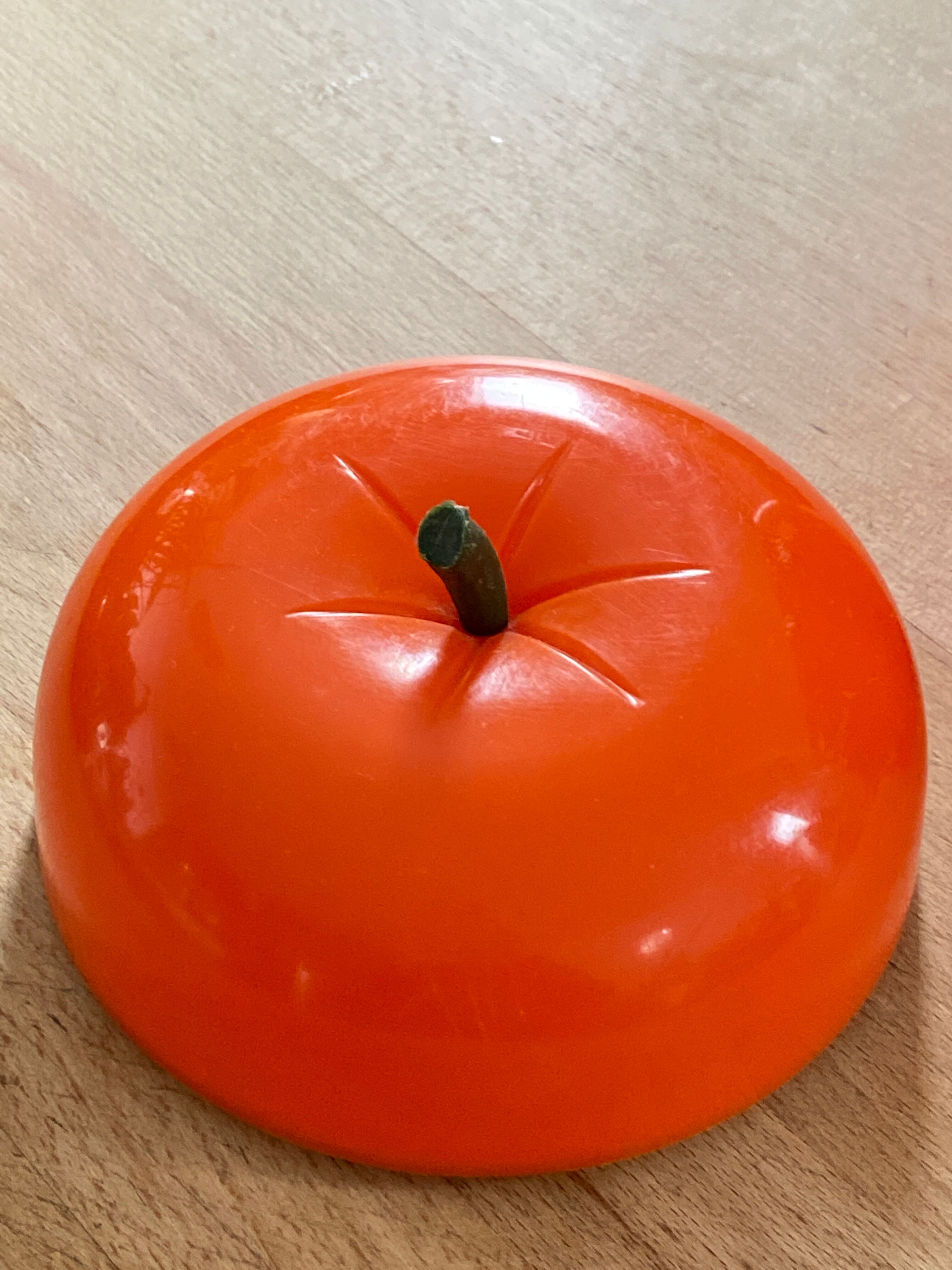 Vintage orange apple ice bucket