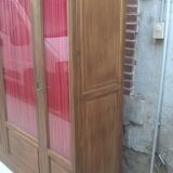3-door oak bookcase