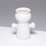 Matt white earthenware vase, 1970s