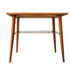 Table, teak with brass shelf, 1950/60