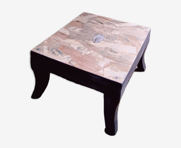 Repose-pied selette en bois support de plantes