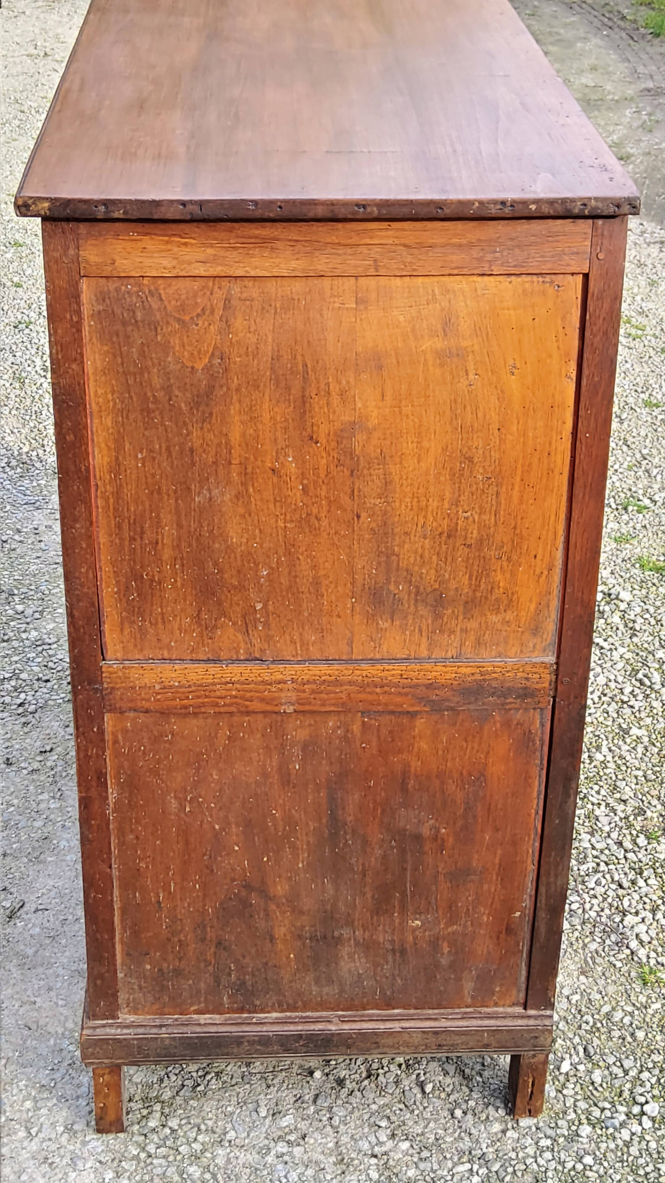 Parisian sideboard in solid oak and solid poplar early 20th century