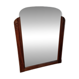 French Art Deco walnut mirror – sculpted wall mirror from the 1920s in France
