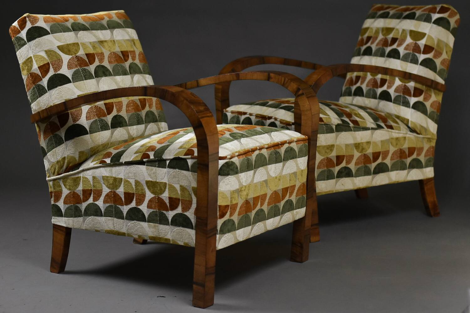 Pair of Art Deco armchairs, 1930s–1940s