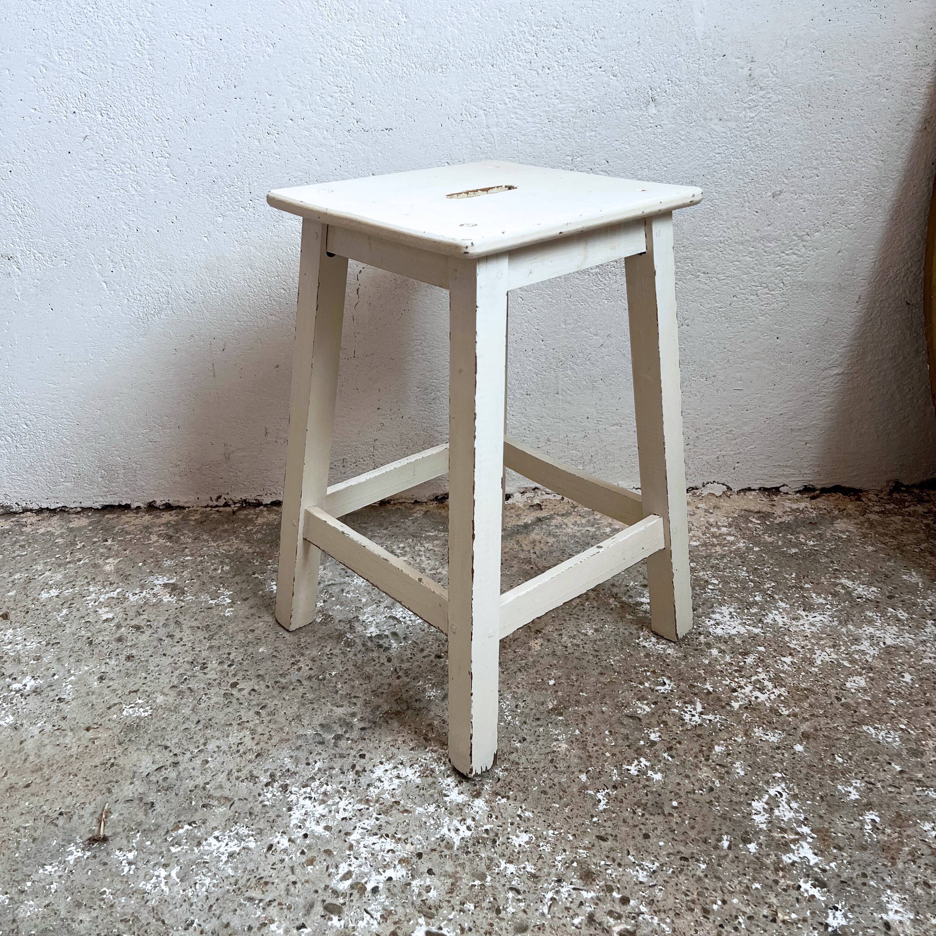 Wooden workshop stool