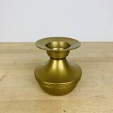 Vintage gold-plated brass candle holder