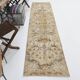 Tapis de couloir turc à motifs floraux beiges et marron, 2x10, 73x302 cm SK 7009