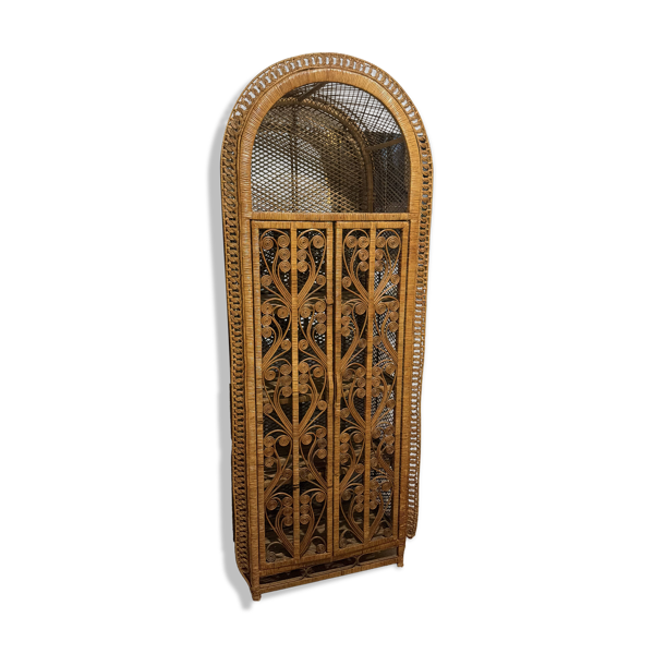 Rare armoire en osier