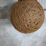 Set of 2 rattan and rope suspensions