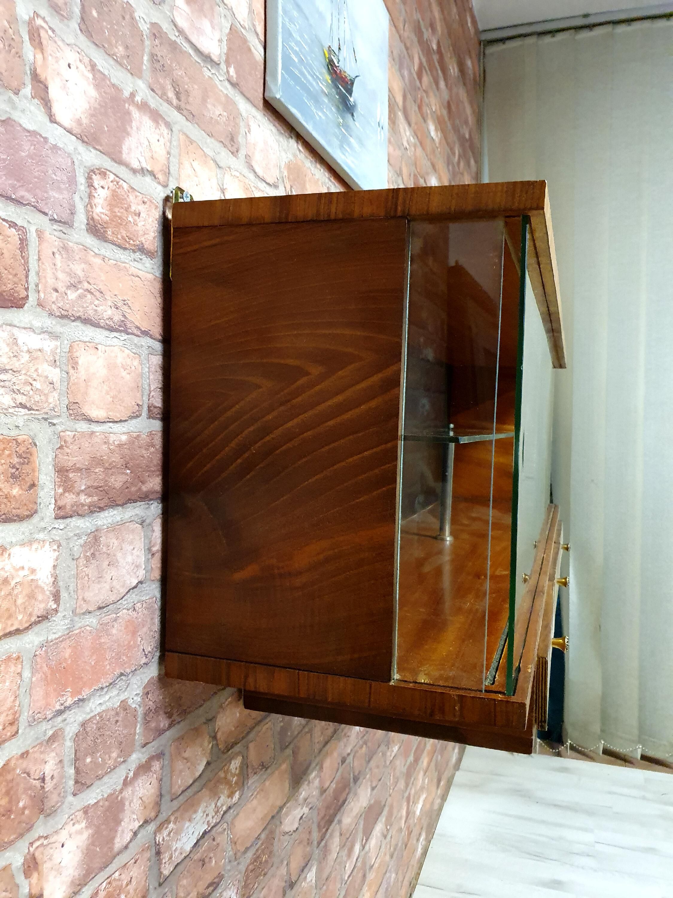 Display cabinet with hanging drawers, Poland, 1970s after renovation.