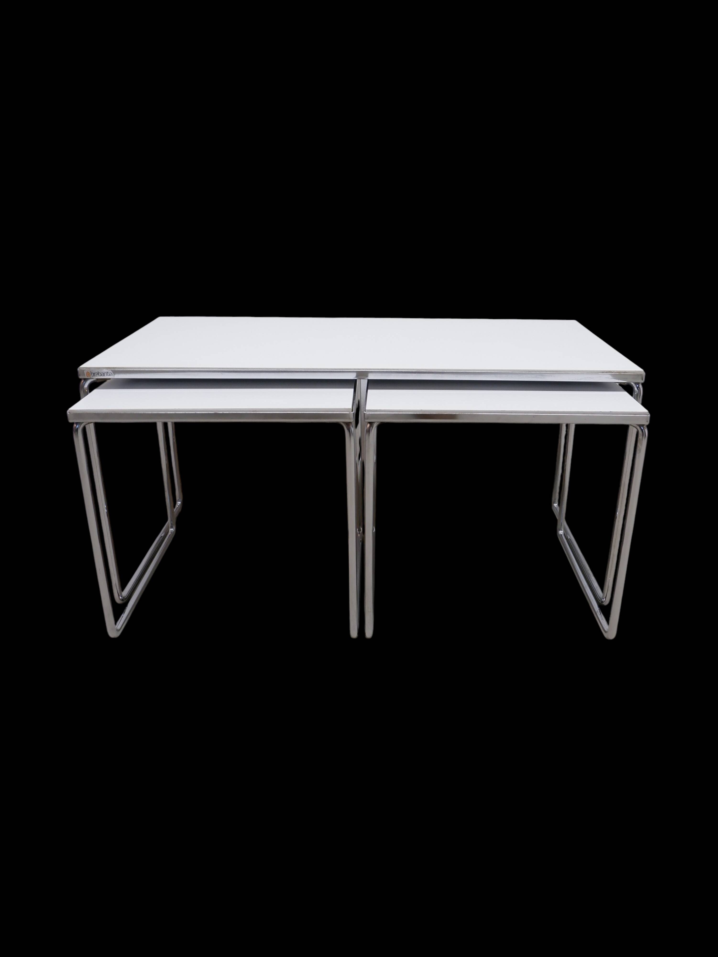 Set of 3 Brabantia side tables, 1960s Holland