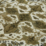 Hand-Knotted Anatolian One of a Kind 1970s 280 cm x 365 cm Beige Wool Carpet