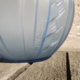 Blue Art Deco ball vase signed P. de Cagny