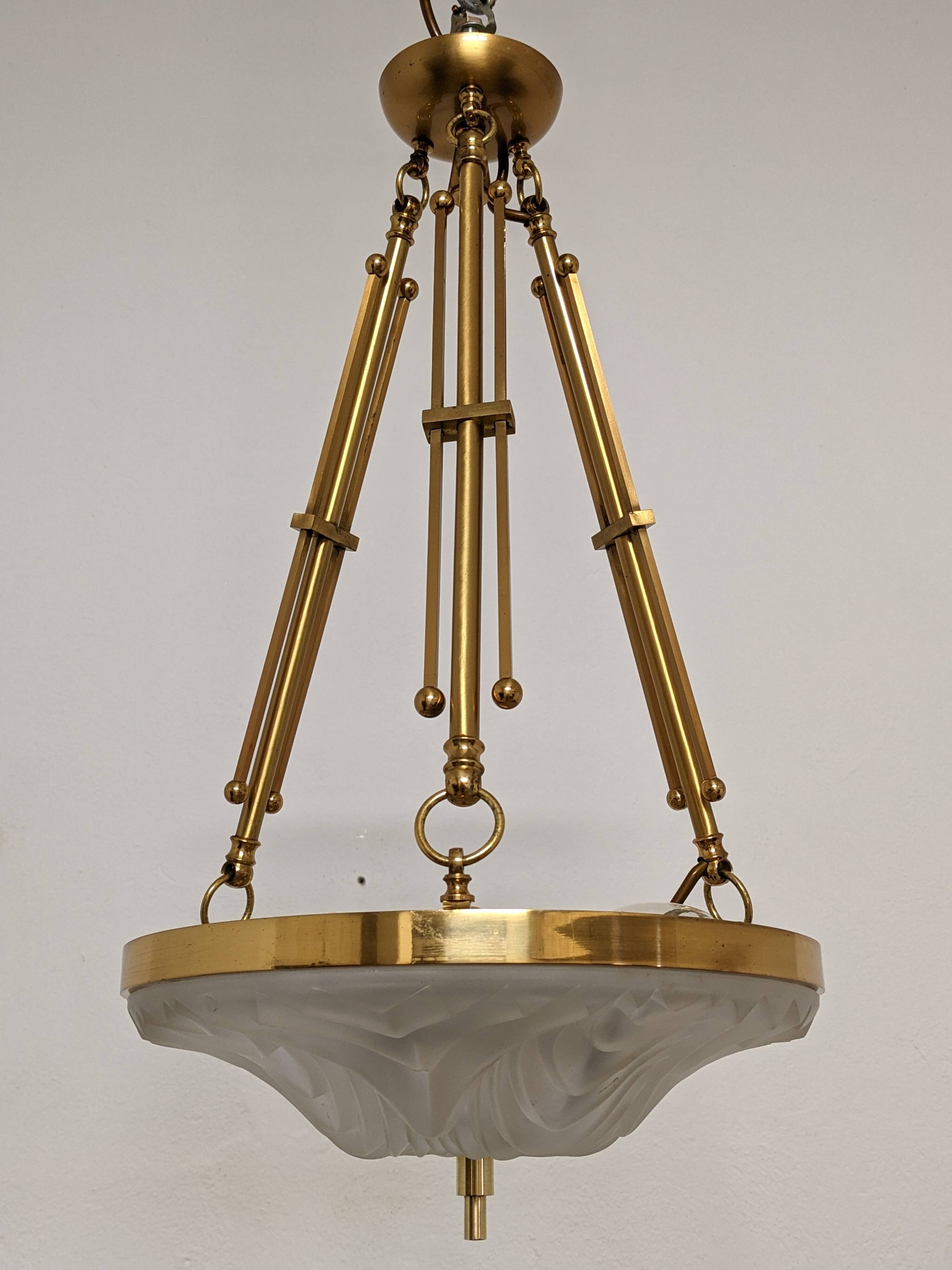 Art Deco style basin chandelier circa 1950
