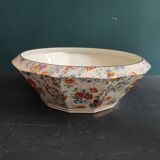Vintage French large serving bowl from Le Tallec, Limoges, with colourful floral decoration