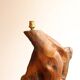 Large 1960s lamp made of olive wood.