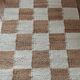 Checkered jute rug