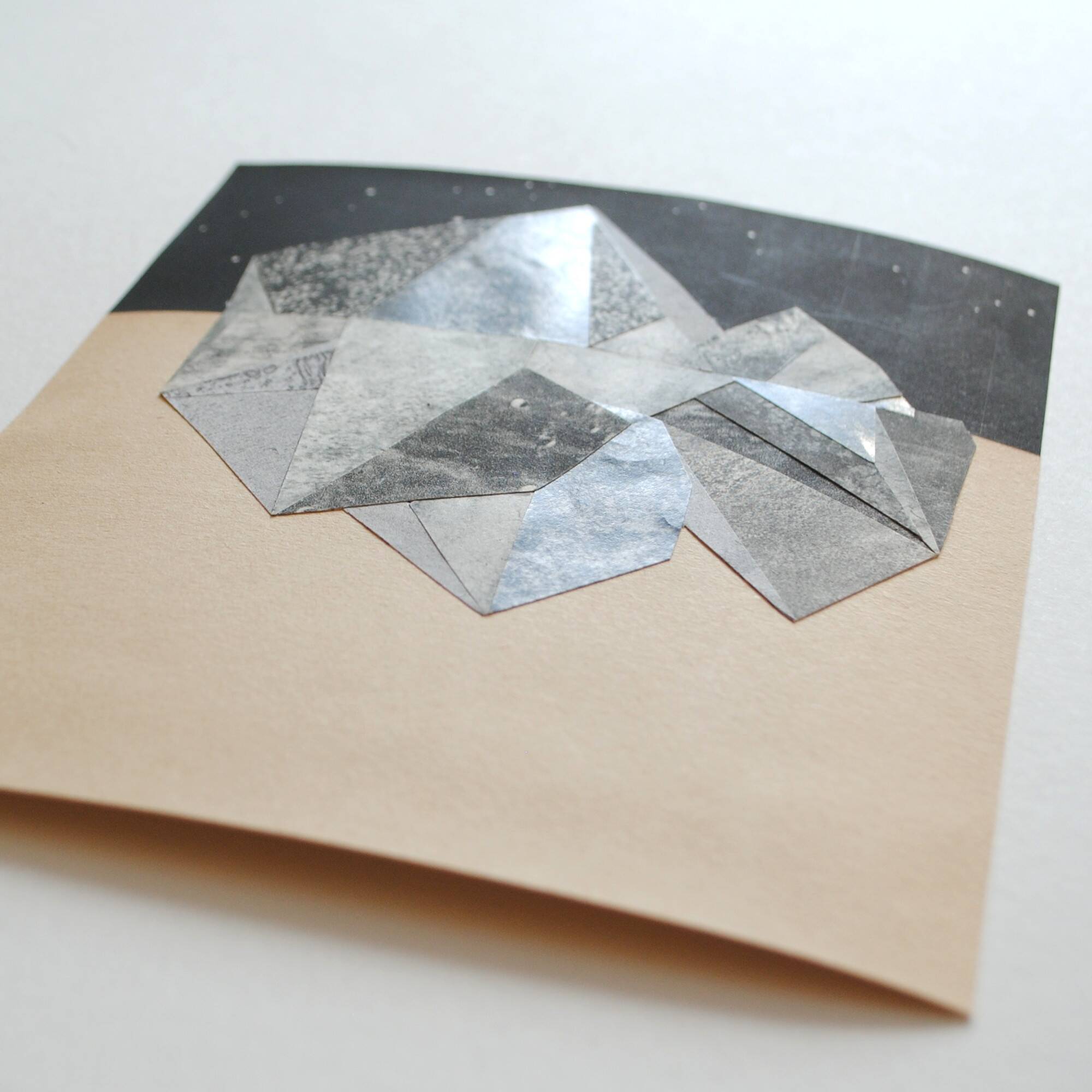 Collage on paper • mineralogy iii