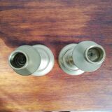 Pair of brass candle holders