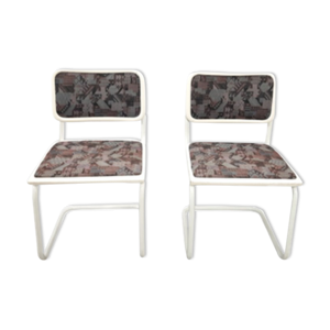 Pair of vintage tubular - chairs dining