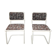 Pair of vintage tubular frame dining chairs